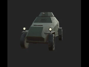 Armored vehicle BA-65 low poly 3D Model