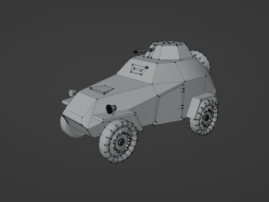 Armored vehicle BA-65 low poly 3D Модель