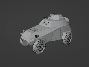 Armored vehicle BA-65 low poly 3D Model