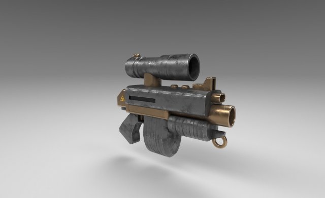 Weapon a pistol in the style of techno-fantastic Modelo 3D .c4d .max .obj .3ds .fbx .stl .blend 