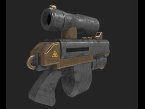 Weapon a pistol in the style of techno-fantastic Modelo 3D