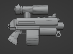 Weapon a pistol in the style of techno-fantastic Modelo 3D