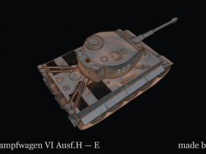 Panzerkampfwagen VI AusfH E 3D मॉडल
