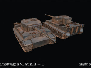 Panzerkampfwagen VI AusfH E 3D मॉडल