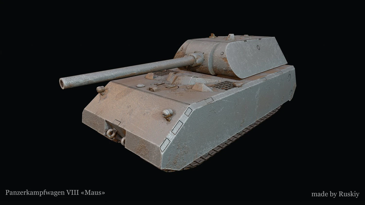Panzerkampfwagen VIII Maus 3D Model .c4d .max .obj .3ds .fbx .stl .blend 