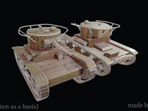 Soviet tank T-26 taken is basis Model 3D
