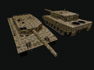 Leopard 2a4 Modello 3D