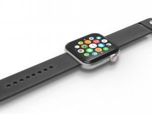 Apple Watch Series 4 silver 3D Model