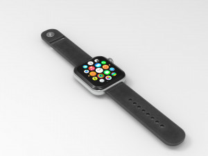 Apple Watch Series 4 silver Model 3D