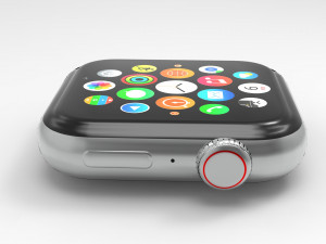 Apple Watch Series 4 silver Model 3D