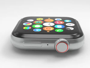 Apple Watch Series 4 silver 3D Model