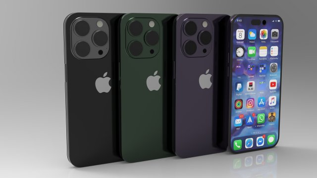 IPhone 14 Pro max 3D 모델 .c4d .max .obj .3ds .fbx .stl .blend 