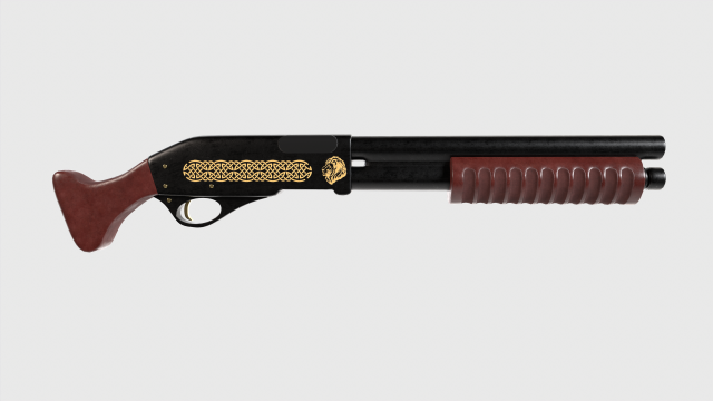 Remington 870 3Dモデル .c4d .max .obj .3ds .fbx .stl .blend 