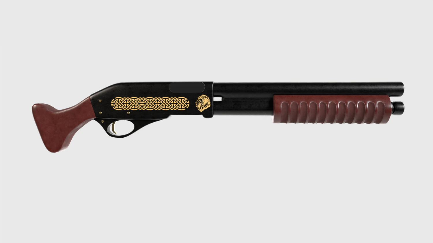 Remington 870 3D Model .c4d .max .obj .3ds .fbx .stl .blend