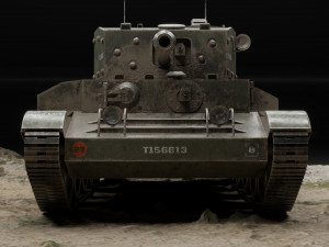 Cromwell British medium cruiser tank GameReady 3D 모델