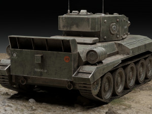 Cromwell British medium cruiser tank GameReady 3D 모델