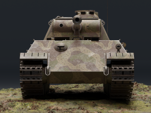 Panzerkampfwagen V Panther G 3 texture pack graysandy and camo GameReady 3D Model