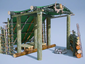 casa nella foresta Modello 3D