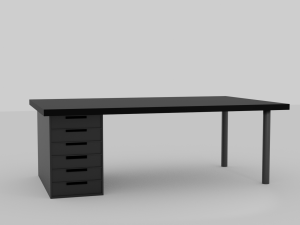 black desk 3D 모델
