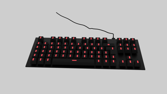 keyboard gaming 3D Model .c4d .max .obj .3ds .fbx .stl .blend 