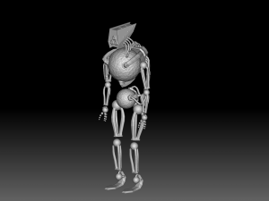 robot with gravi rocks Model 3D