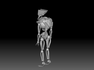 robot with gravi rocks Model 3D