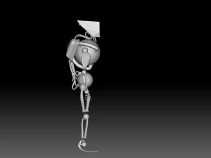 robot with gravi rocks 3D Model