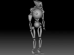 robot with gravi rocks 3D Model
