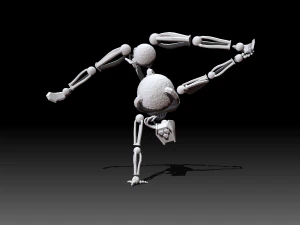 robot with gravi rocks 3D Model