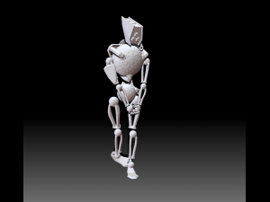 robot with gravi rocks 3D Модель