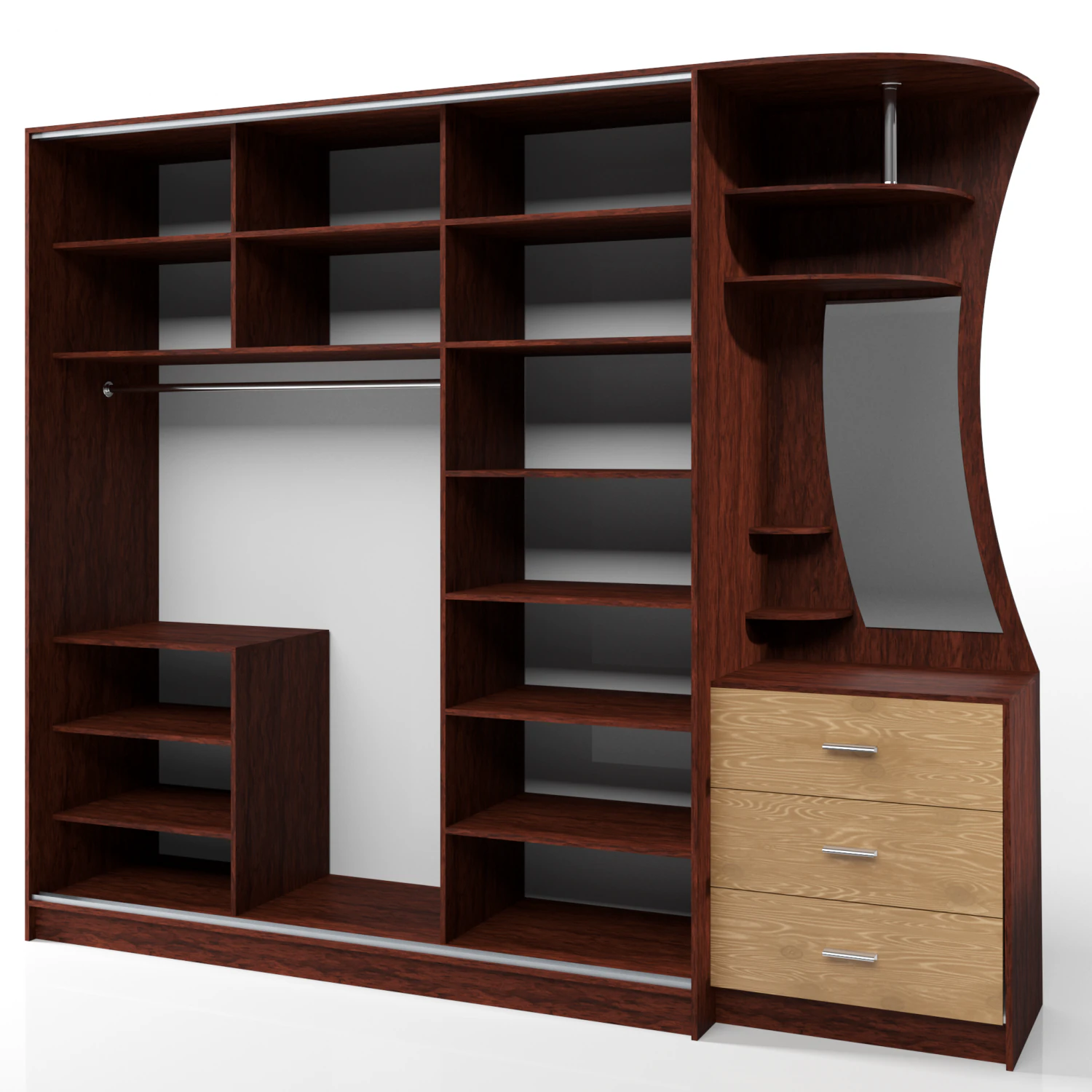 wardrobe 3D Model .c4d .max .obj .3ds .fbx .stl .blend 