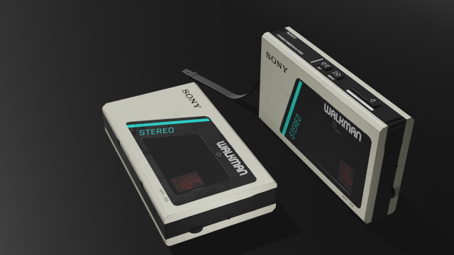 walkman wm-22 3D Модель .c4d .max .obj .3ds .fbx .stl .blend 