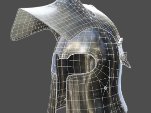 visored barbuta helmet 3D Model