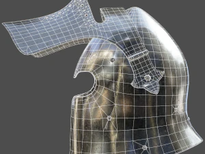 visored barbuta helmet 3D Model