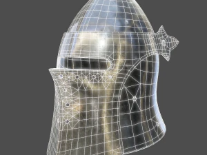 visored barbuta helmet 3D Model