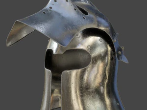 visored barbuta helmet 3D Model