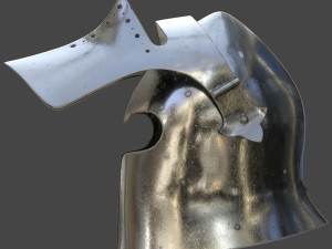 visored barbuta helmet 3Dモデル