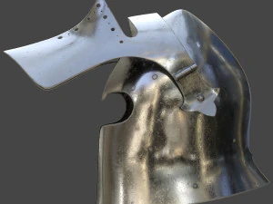 visored barbuta helmet 3D Model