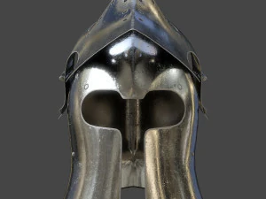 visored barbuta helmet 3D Model