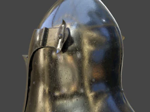 visored barbuta helmet 3D Model