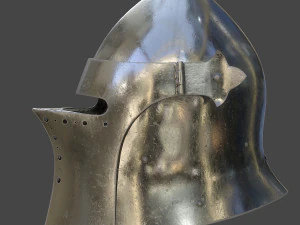 visored barbuta helmet 3D Model