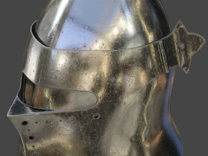 visored barbuta helmet 3D Model