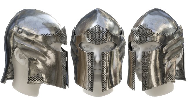 armor barbuta helmet 3Dモデル .c4d .max .obj .3ds .fbx .stl .blend 