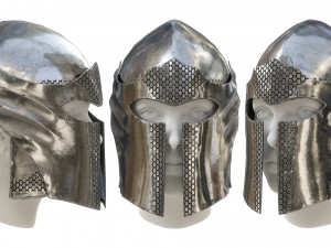 armor barbuta helmet 3D Model