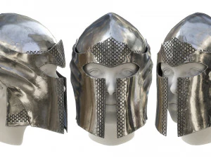 Rüstung Barbuta-Helm 3D Modell