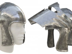 armor barbuta helmet 3D Model