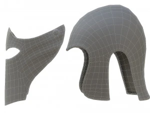 armor barbuta helmet 3D Model