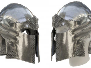 armor barbuta helmet 3D Model