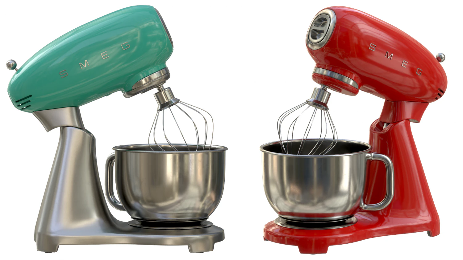 smeg stand mixer 3D Model .c4d .max .obj .3ds .fbx .stl .blend 