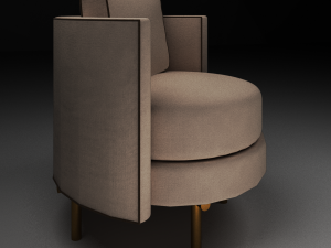 dixy outlander classic style upgraded poplar wood lounge chair 3D मॉडल